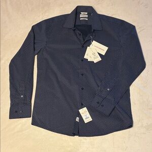 Lucky Brand Men's Navy Patterned Button-Down Shirt